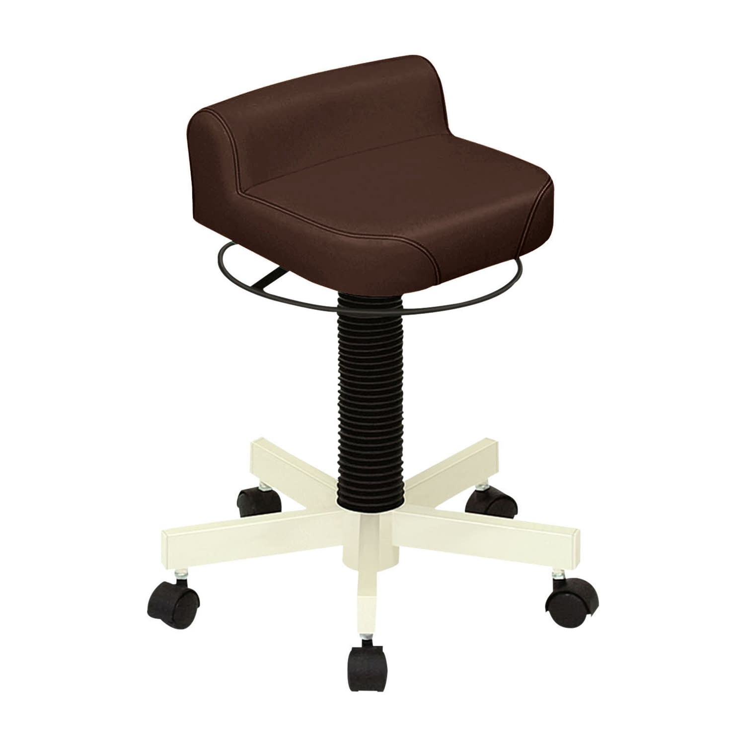 クランケチェア(キャスター付) 24-3212-0004 ビニルレザー茶 高田ベッド製作所 TB-1113-01