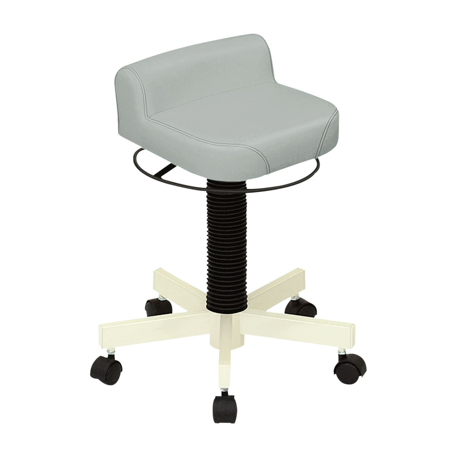 クランケチェア(キャスター付) 24-3212-0009 ビニルレザーグレー 高田ベッド製作所 TB-1113-01