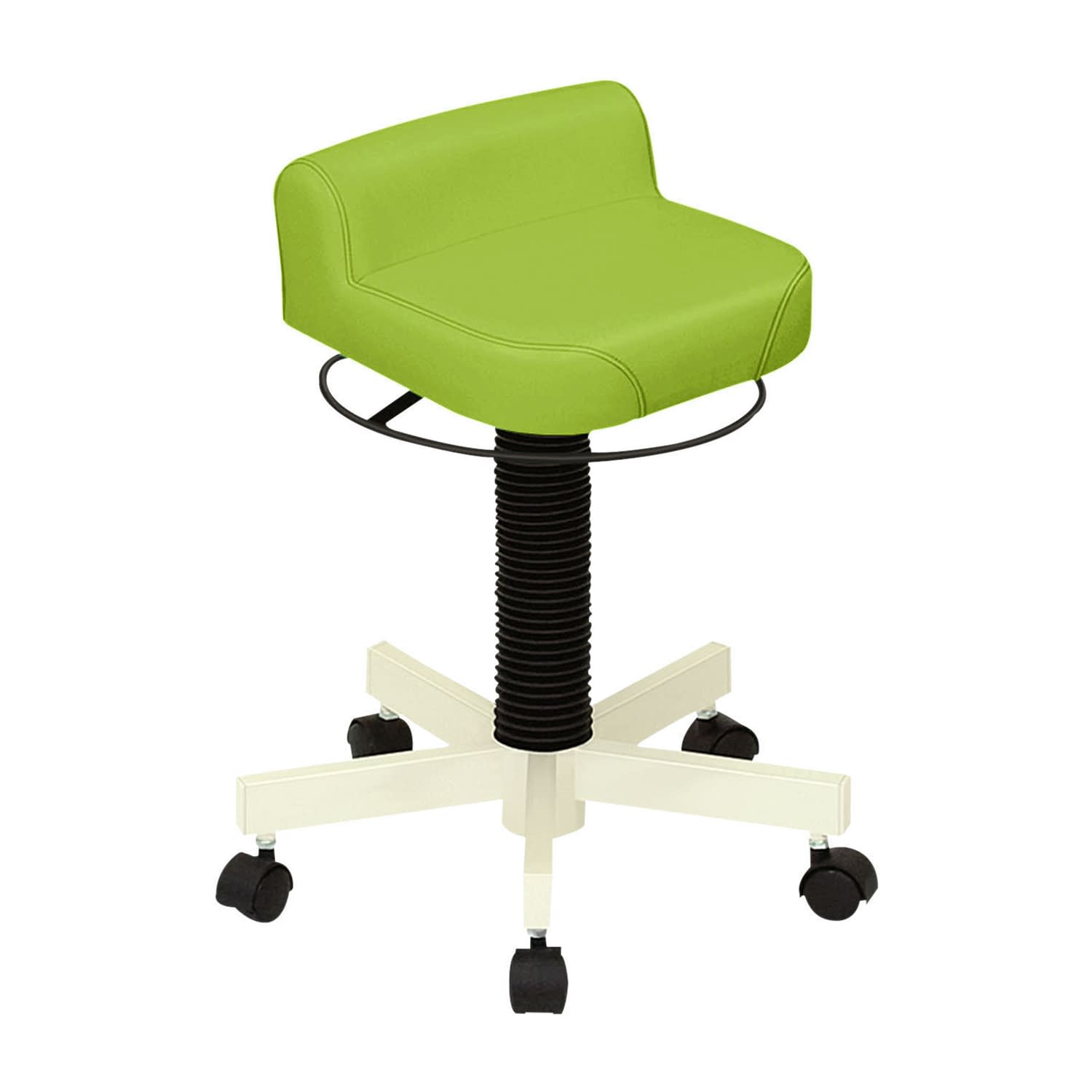 クランケチェア(キャスター付) 24-3212-0011 ビニルレザー抹茶 高田ベッド製作所 TB-1113-01