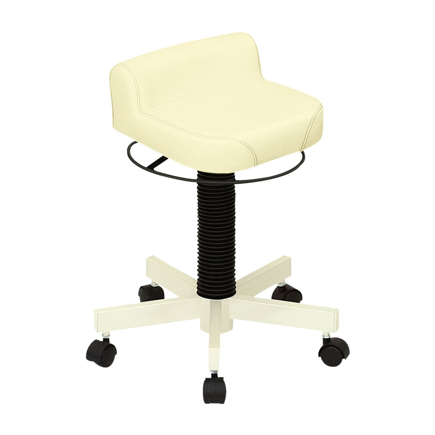 クランケチェア(キャスター付) 24-3212-0013 ビニルレザークリーム 高田ベッド製作所 TB-1113-01