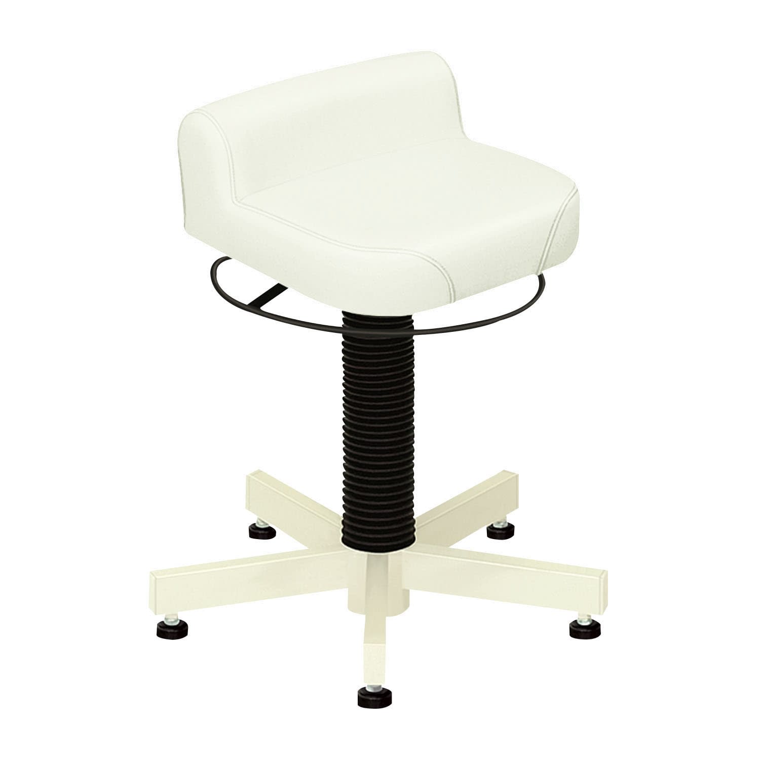 クランケチェア(アジャスター付) 24-3212-0101 ビニルレザー白 高田ベッド製作所 TB-1113-02