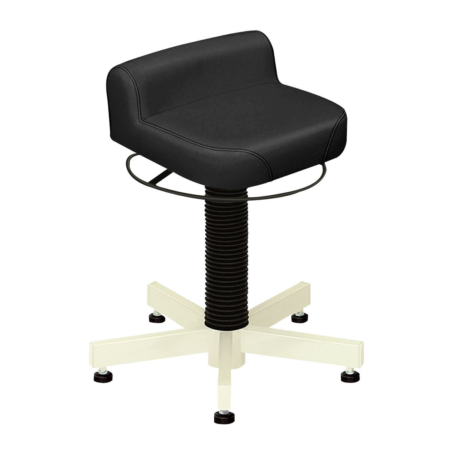 クランケチェア(アジャスター付) 24-3212-0103 ビニルレザー黒 高田ベッド製作所 TB-1113-02