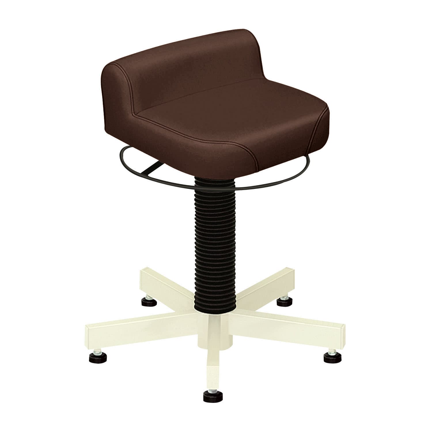 クランケチェア(アジャスター付) 24-3212-0104 ビニルレザー茶 高田ベッド製作所 TB-1113-02