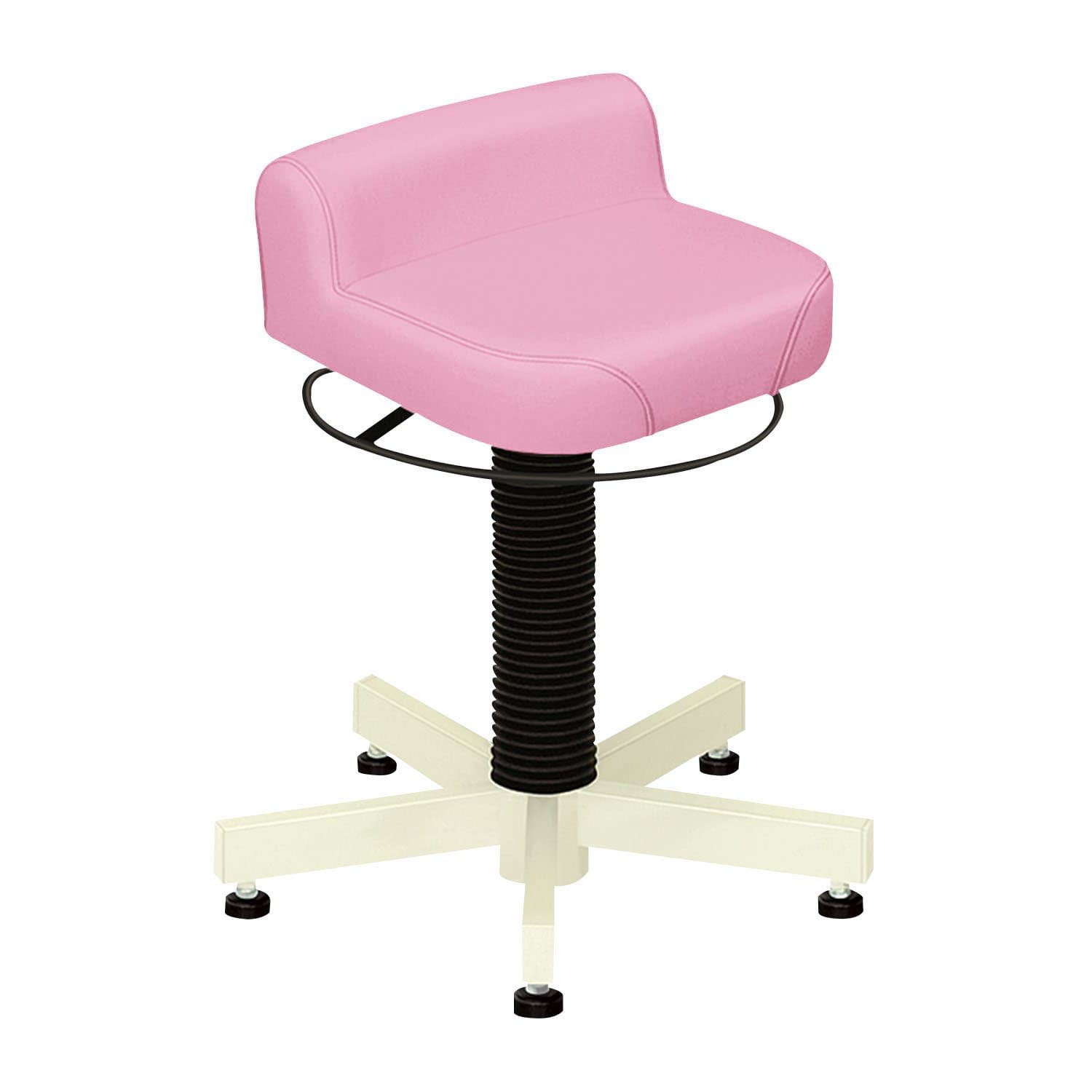 クランケチェア(アジャスター付) 24-3212-0107 ビニルレザーピンク 高田ベッド製作所 TB-1113-02