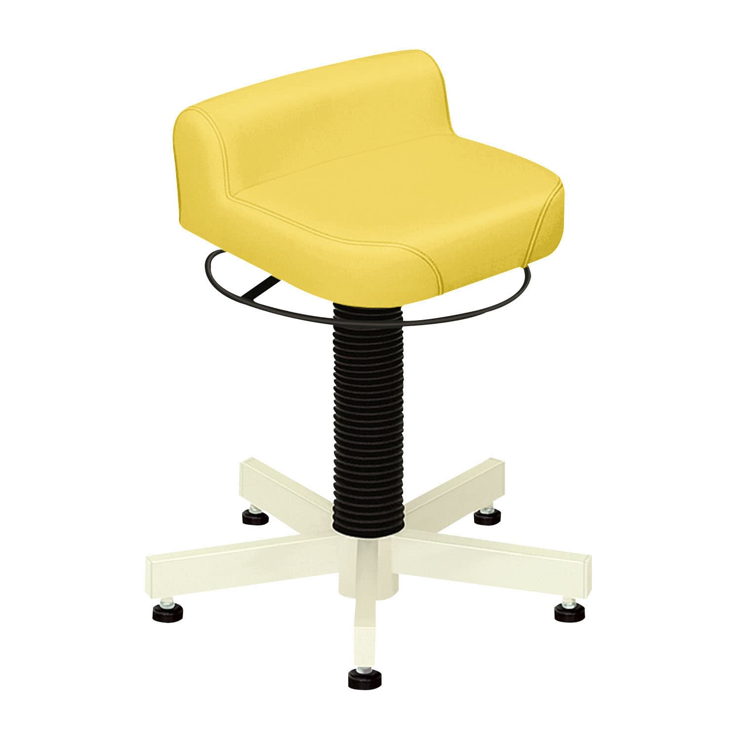 クランケチェア(アジャスター付) 24-3212-0108 ビニルレザーイエロー 高田ベッド製作所 TB-1113-02