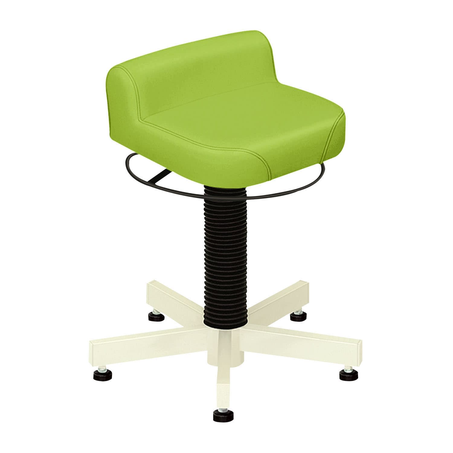 クランケチェア(アジャスター付) 24-3212-0111 ビニルレザー抹茶 高田ベッド製作所 TB-1113-02