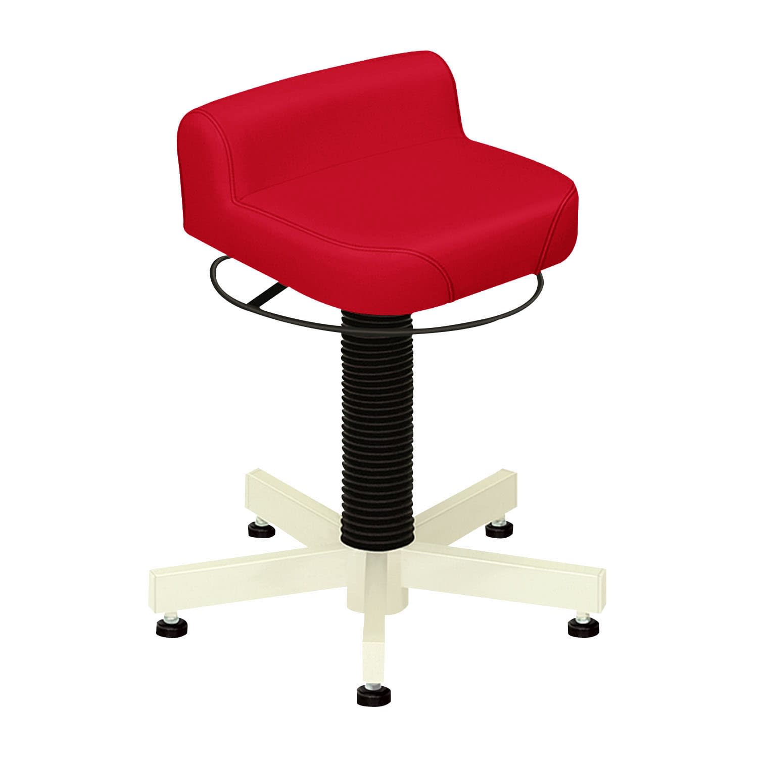 クランケチェア(アジャスター付) 24-3212-0114 ビニルレザーレッド 高田ベッド製作所 TB-1113-02