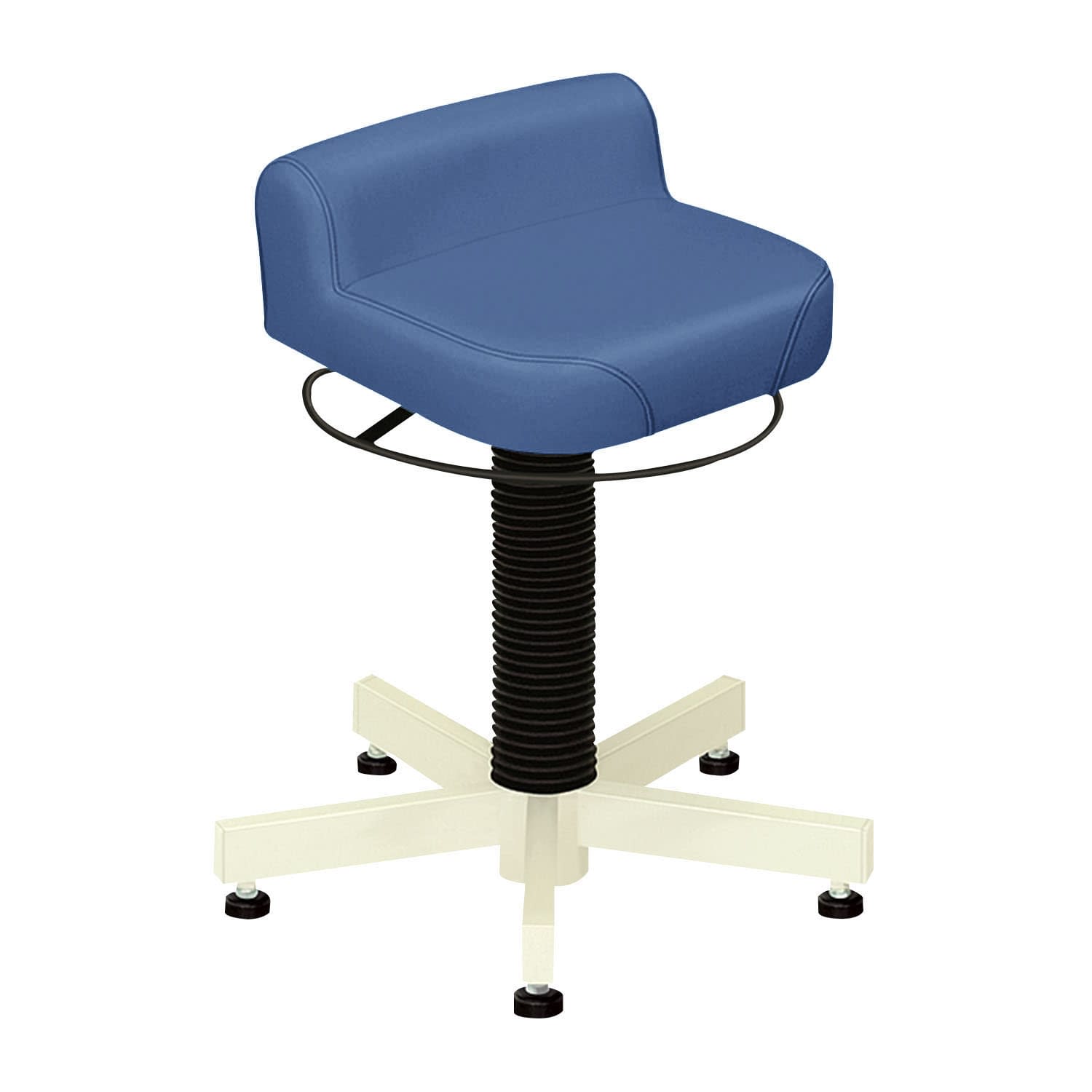 クランケチェア(アジャスター付) 24-3212-0116 ビニルレザーメディブルー 高田ベッド製作所 TB-1113-02