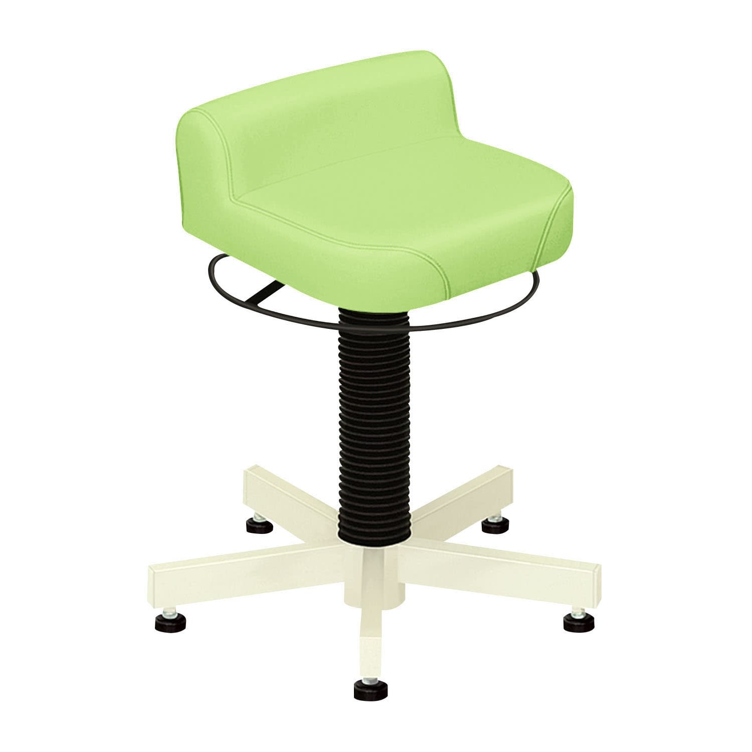 クランケチェア(アジャスター付) 24-3212-0118 ビニルレザーライムグリーン 高田ベッド製作所 TB-1113-02