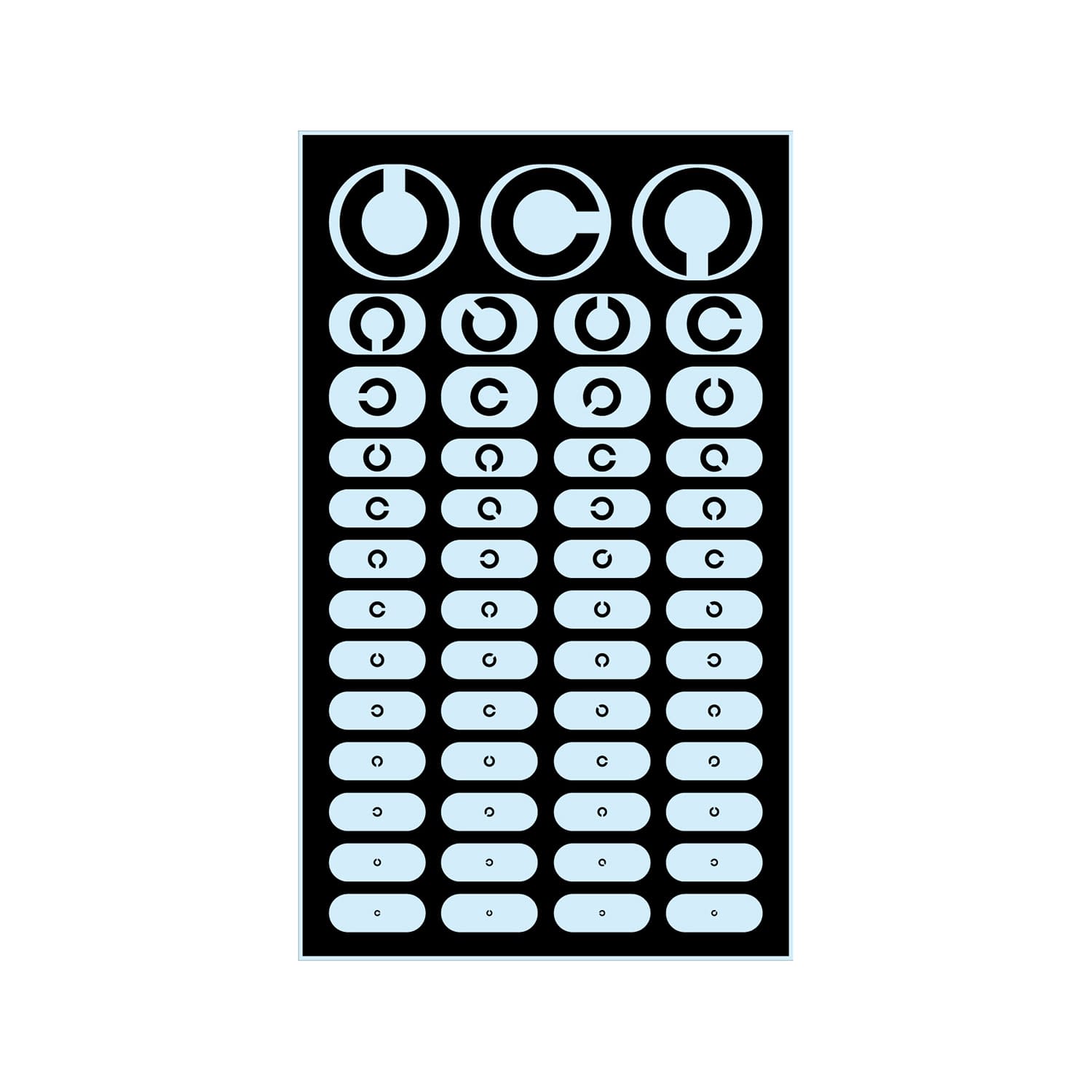 (24-3182-01)ＬＥＤ式視力検査器（壁掛式・５ｍ用） RC-90B-5(8ﾎｳｺｳ) LEDｼｷｼﾘｮｸｹﾝｻｷｶﾍﾞｶｹｼｷ【1台単位】【2019年カタログ商品】