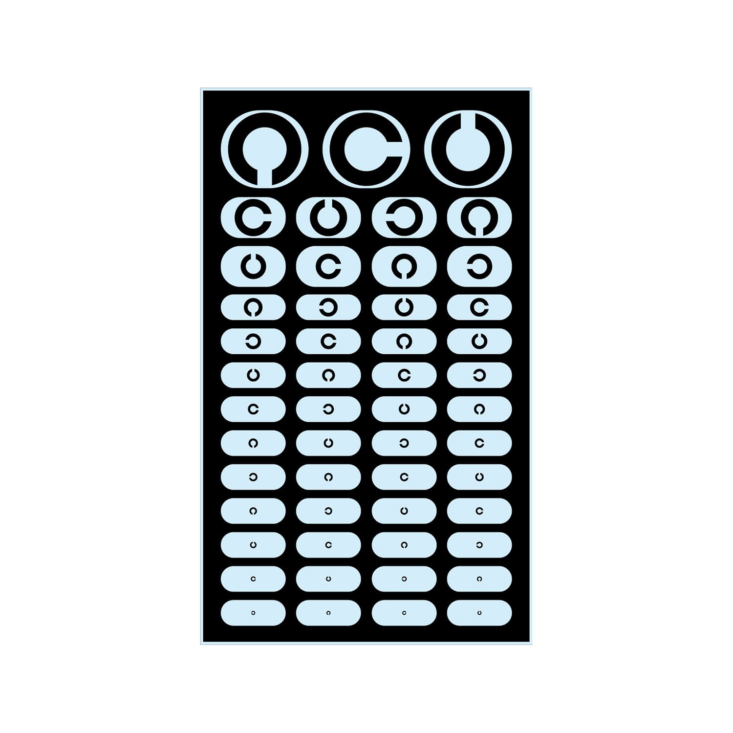 (24-3182-03)ＬＥＤ式視力検査器（壁掛式・５ｍ用） RC-90B-5N(4ﾎｳｺｳ) LEDｼｷｼﾘｮｸｹﾝｻｷｶﾍﾞｶｹｼｷ【1台単位】【2019年カタログ商品】