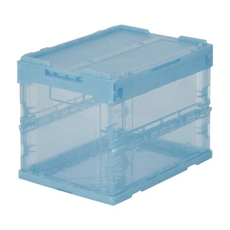折りたたみコンテナ スケルコン 24-2980-01 トラスコ中山 TR-SC20B(トウメイブルー)