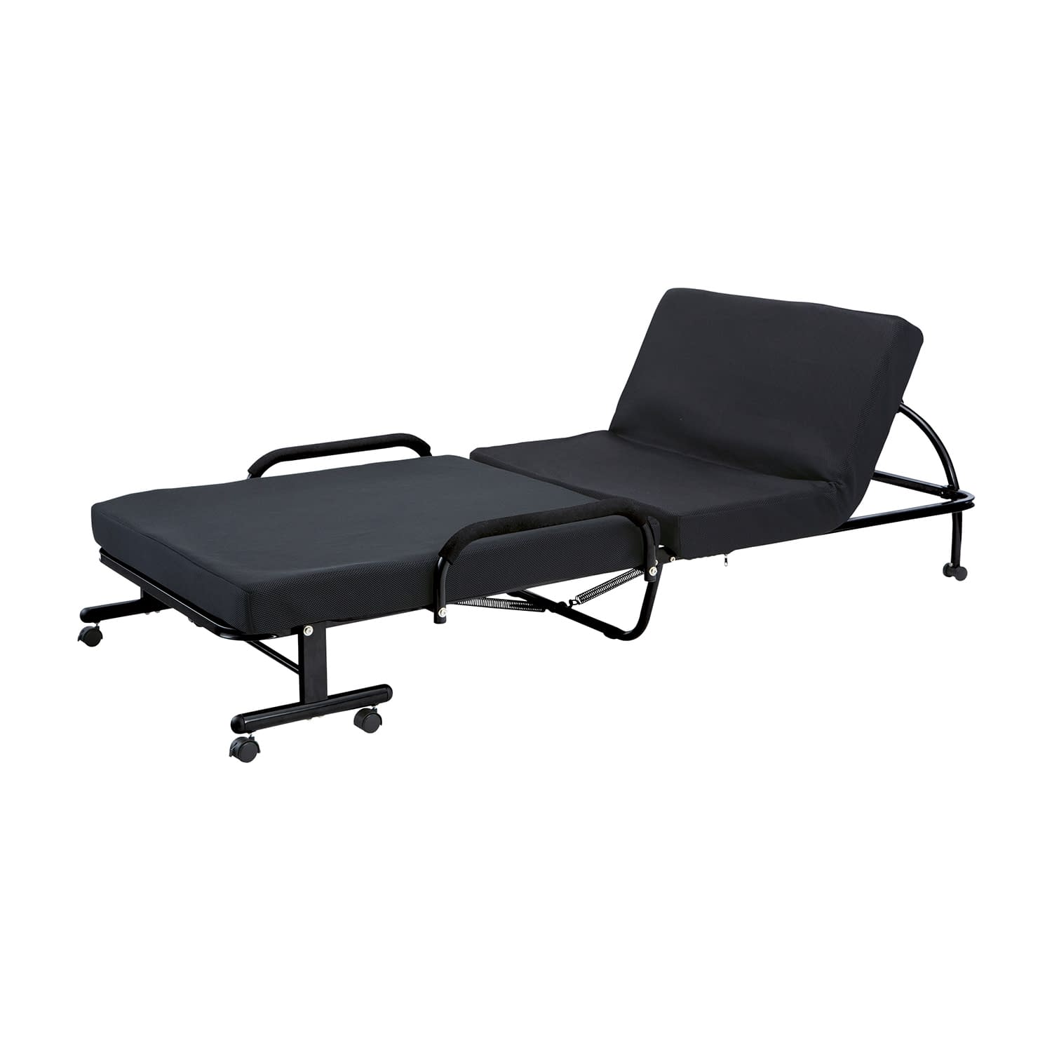 低反発折りたたみベッド 24-3414-00 弘益 FBD-400(BK)