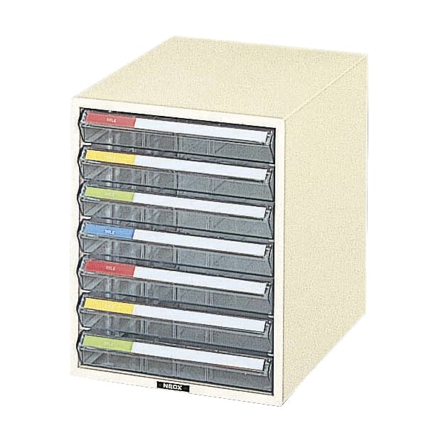 レターケースP型(浅型7段) 浅型・7段 24-3048-02 ナカバヤシ LC-7P(A4･タテ)