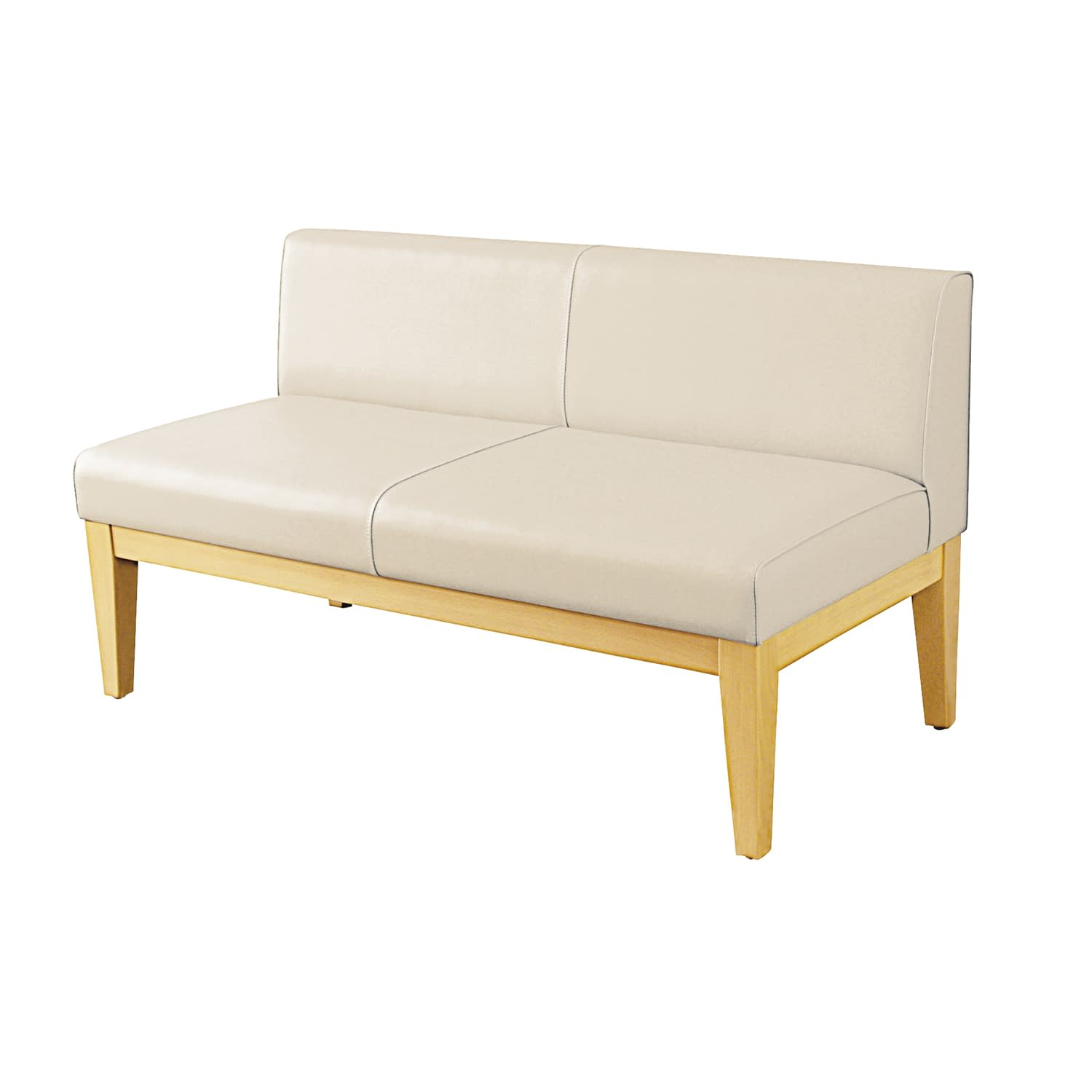 ロビーチェア(背付) 24-3012-0103 アイボリー ニシキ工業 WN-1200AN(120X59X68)