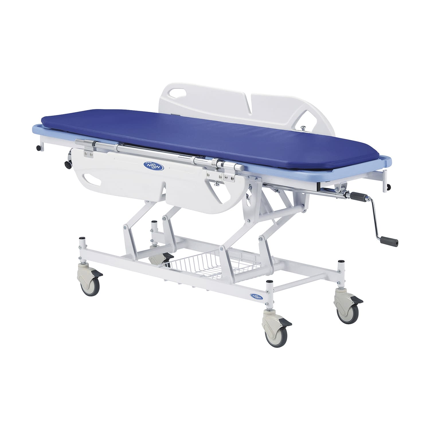 昇降式ストレッチャー(全輪ストッパ付 背上げ機構なし 24-3193-00 日進医療器 NBST-210E(セアゲナシ)