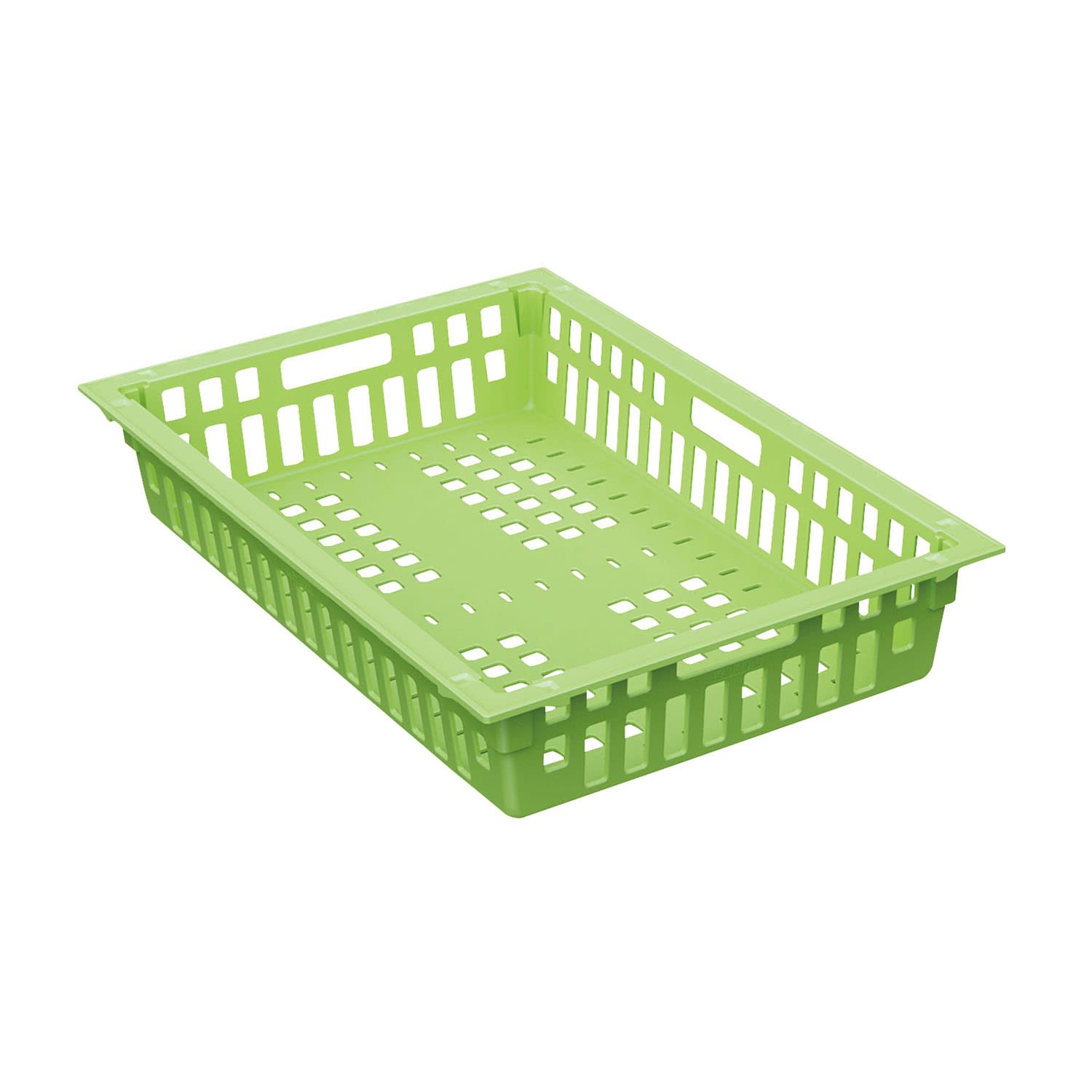 KMバスケットコンテナ(64－10) 64-10 24-3398-0001 イエローグリーン KAWAJUN MCN005