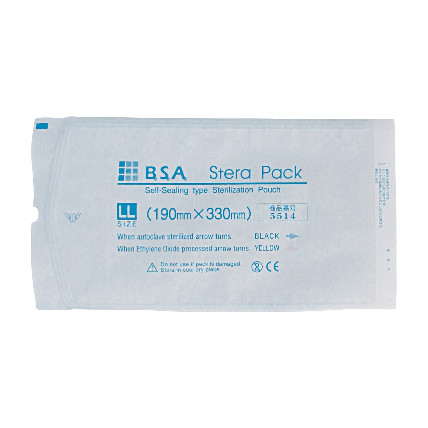 ステラパック(セルフシールパウチ) 24-3401-03 ビーエスエー・サクライ 5514(LL190X330)200マイ
