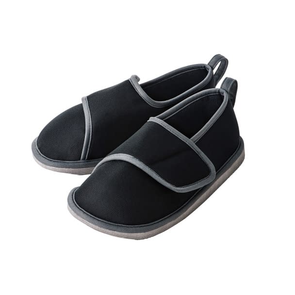 転倒予防シューズ(つま先つき) 24-4013-0204 ブラック 竹虎 L(24.0-25.5CM)