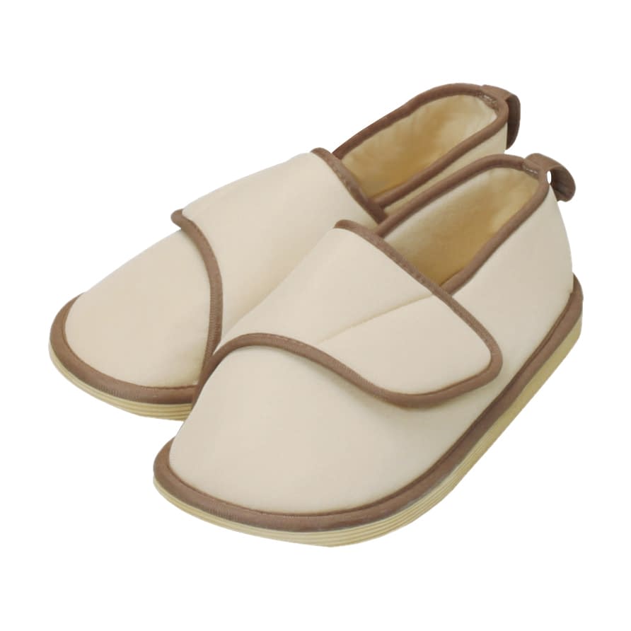 転倒予防シューズ(つま先つき) 24-4013-0303 ベージュ 竹虎 LL(25.5-27.0CM)