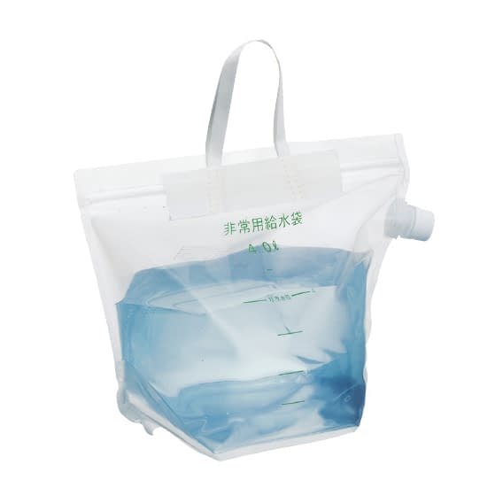 (24-3951-00)非常用給水袋（スパウト付） WT-553 ﾋｼﾞｮｳﾖｳｷｭｳｽｲﾌﾞｸﾛ【10枚単位】【2019年カタログ商品】