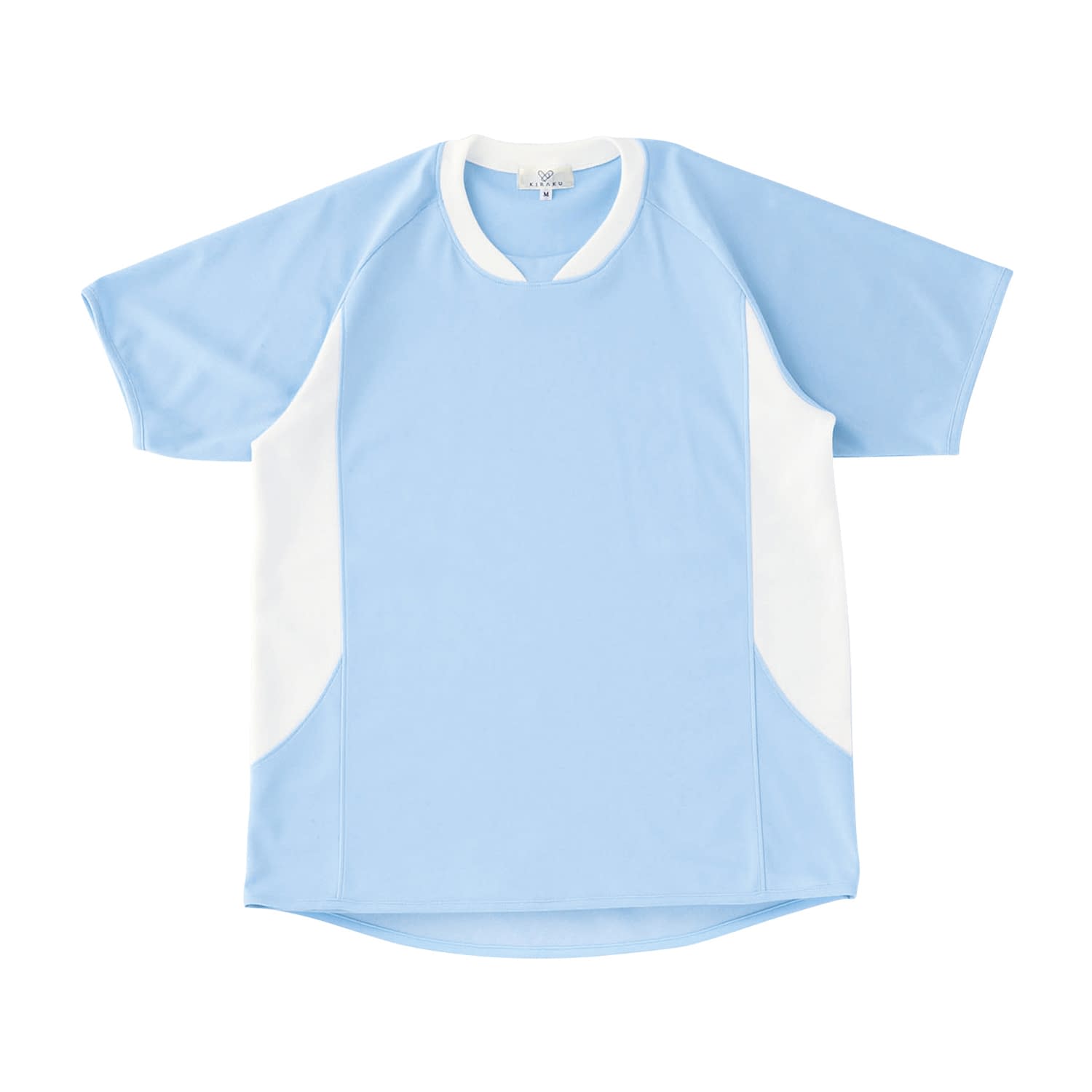 キラク 入浴介助用シャツ(男女兼用) S 入浴介助ウェア 24-4020-0102 サックス(#70) キラク CR108(S)