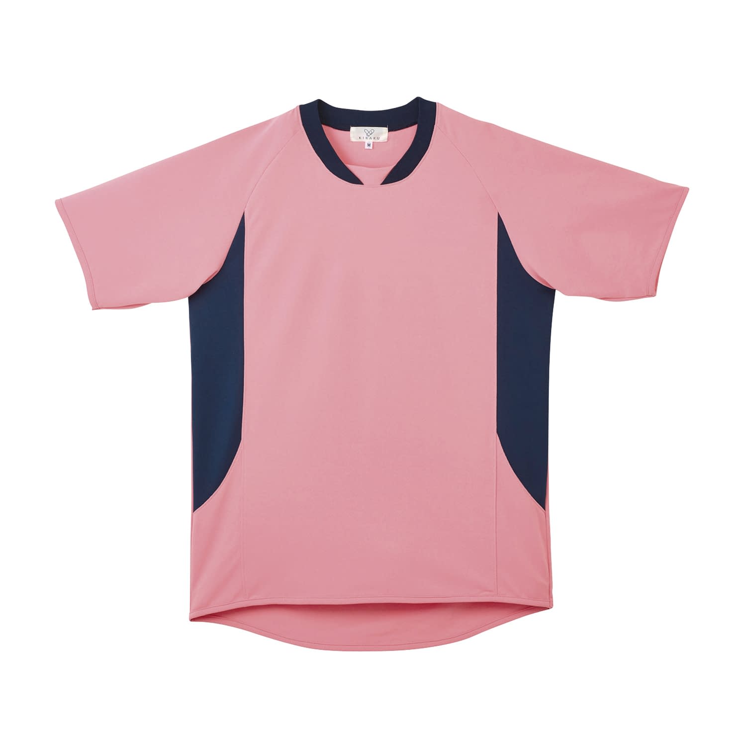 キラク 入浴介助用シャツ(男女兼用) M 入浴介助ウェア 24-4020-0205 ピーチ(＃13) キラク CR108(M)