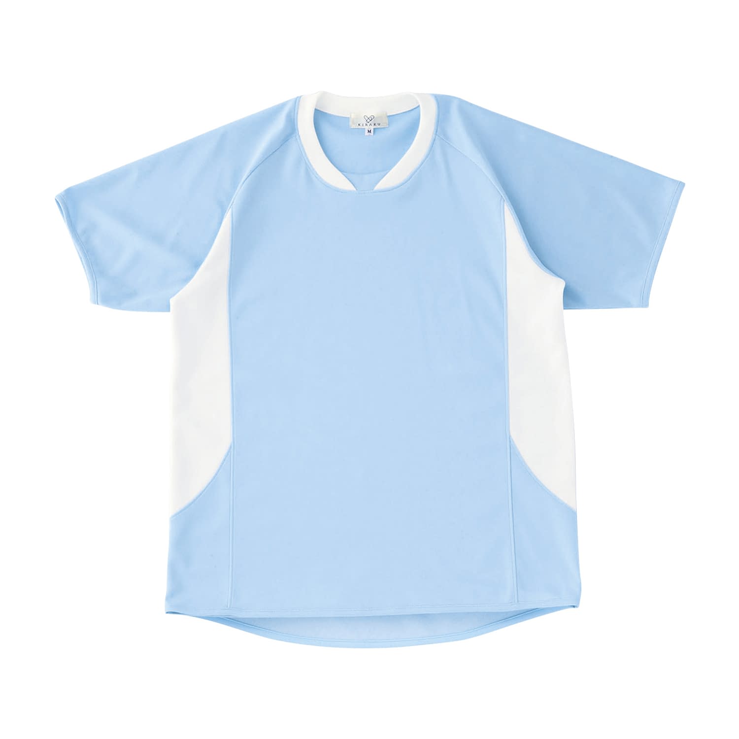 キラク 入浴介助用シャツ(男女兼用) L 入浴介助ウェア 24-4020-0302 サックス(＃70) キラク CR108(L)