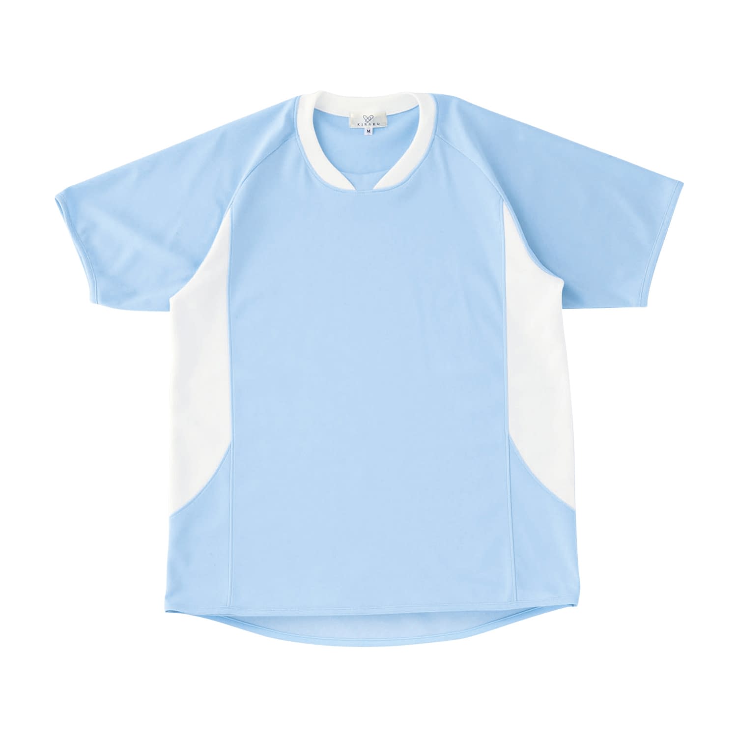 キラク 入浴介助用シャツ(男女兼用) LL 入浴介助ウェア 24-4020-0402 サックス(＃70) キラク CR108(LL)