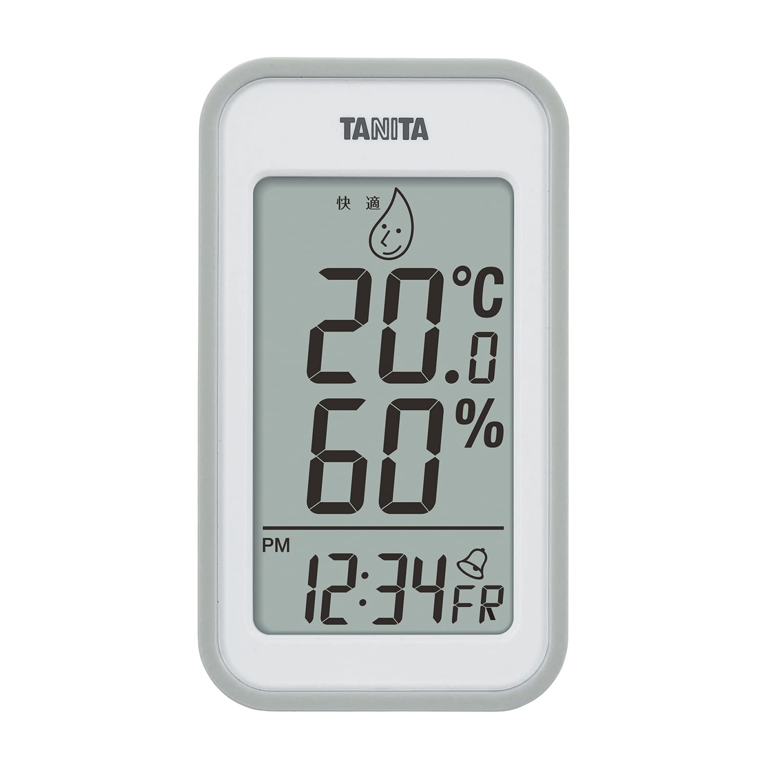 (24-3896-00)デジタル温湿度計 TT-559(ｸﾞﾚｰ) ﾃﾞｼﾞﾀﾙｵﾝｼﾂﾄﾞｹｲ(タニタ)【1個単位】【2019年カタログ商品】