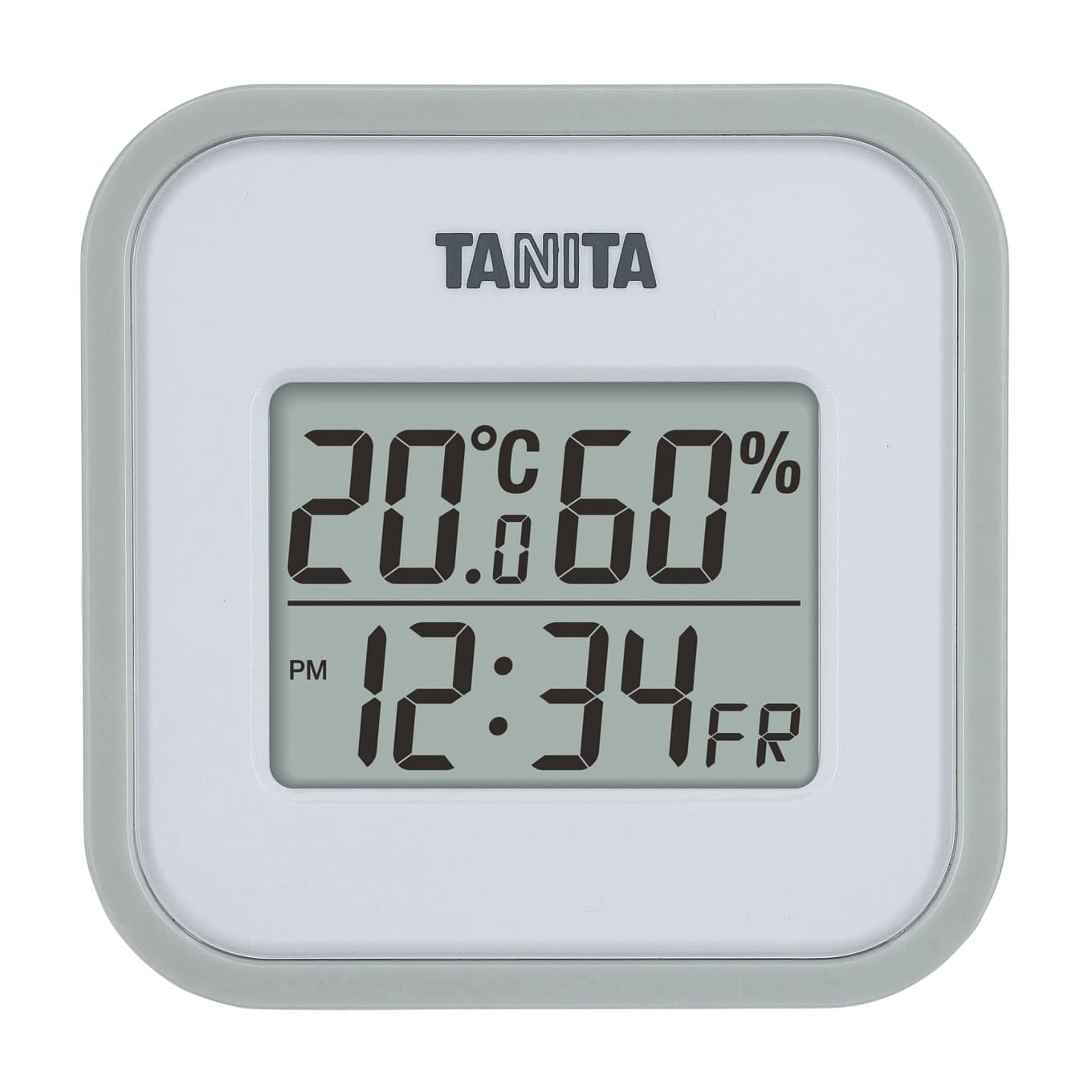 (24-3897-00)デジタル温湿度計 TT-558(ｸﾞﾚｰ) ﾃﾞｼﾞﾀﾙｵﾝｼﾂﾄﾞｹｲ(タニタ)【1個単位】【2019年カタログ商品】