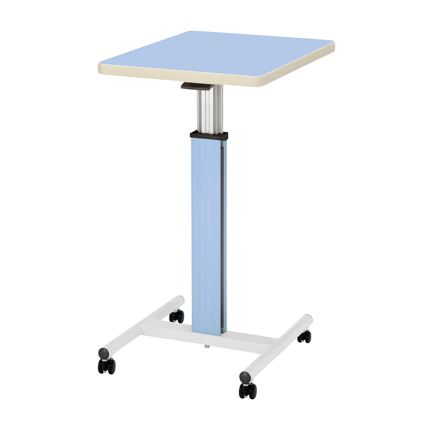 採血台(昇降式)キャスター式 キャスタータイプ 24-4144-0102 ブルー ニシキ工業 JSS-4560C(W450XD600)