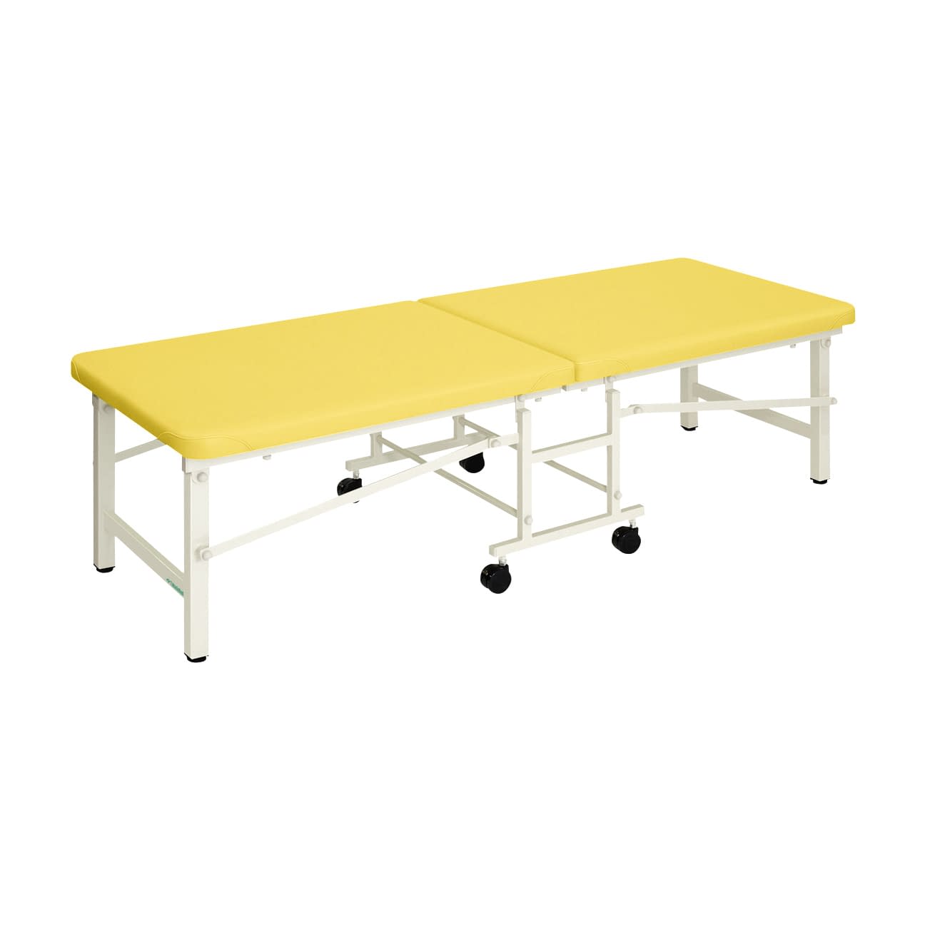 折りたたみ式診察台(ライトベンダー) 24-4129-0108 ビニルレザーイエロー 高田ベッド製作所 TB-1282(60X180X60CM)