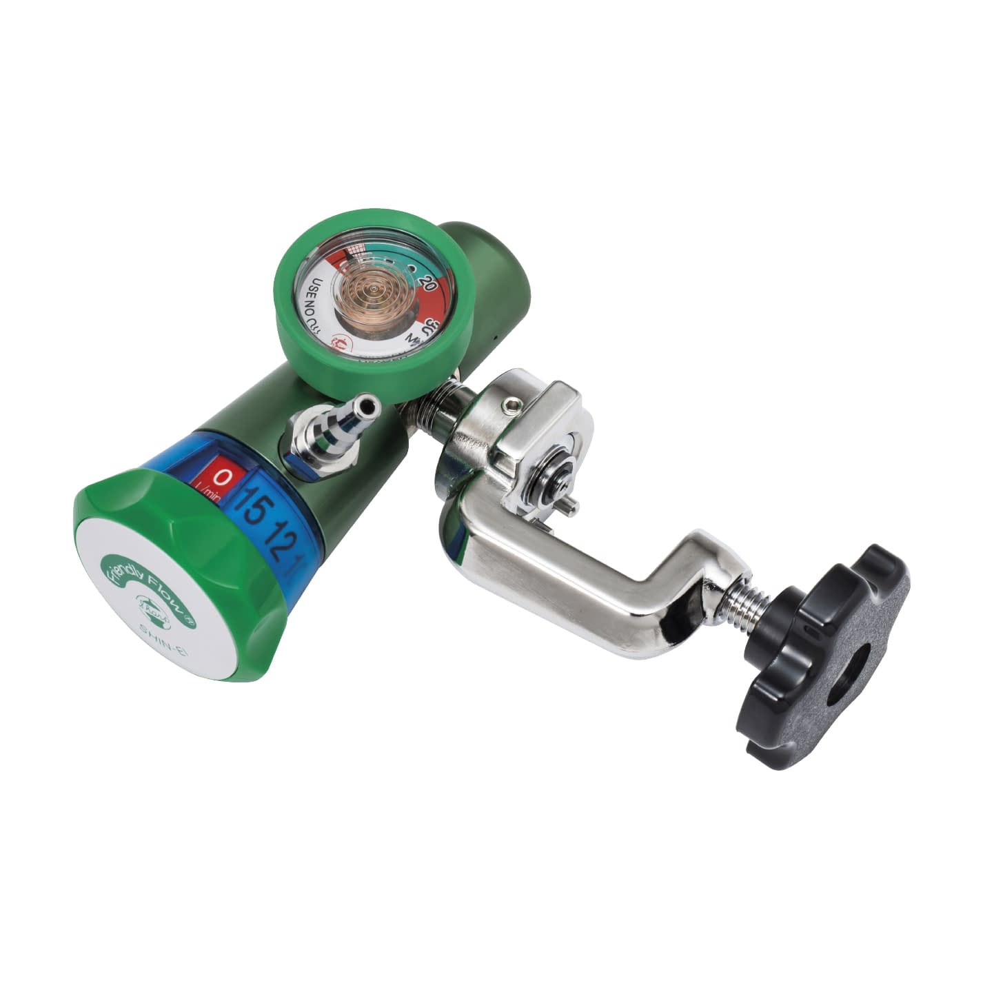 ダイヤル式酸素流量計(ヨーク型) ヨーク型 24-4152-01 新鋭工業 FF-Y15