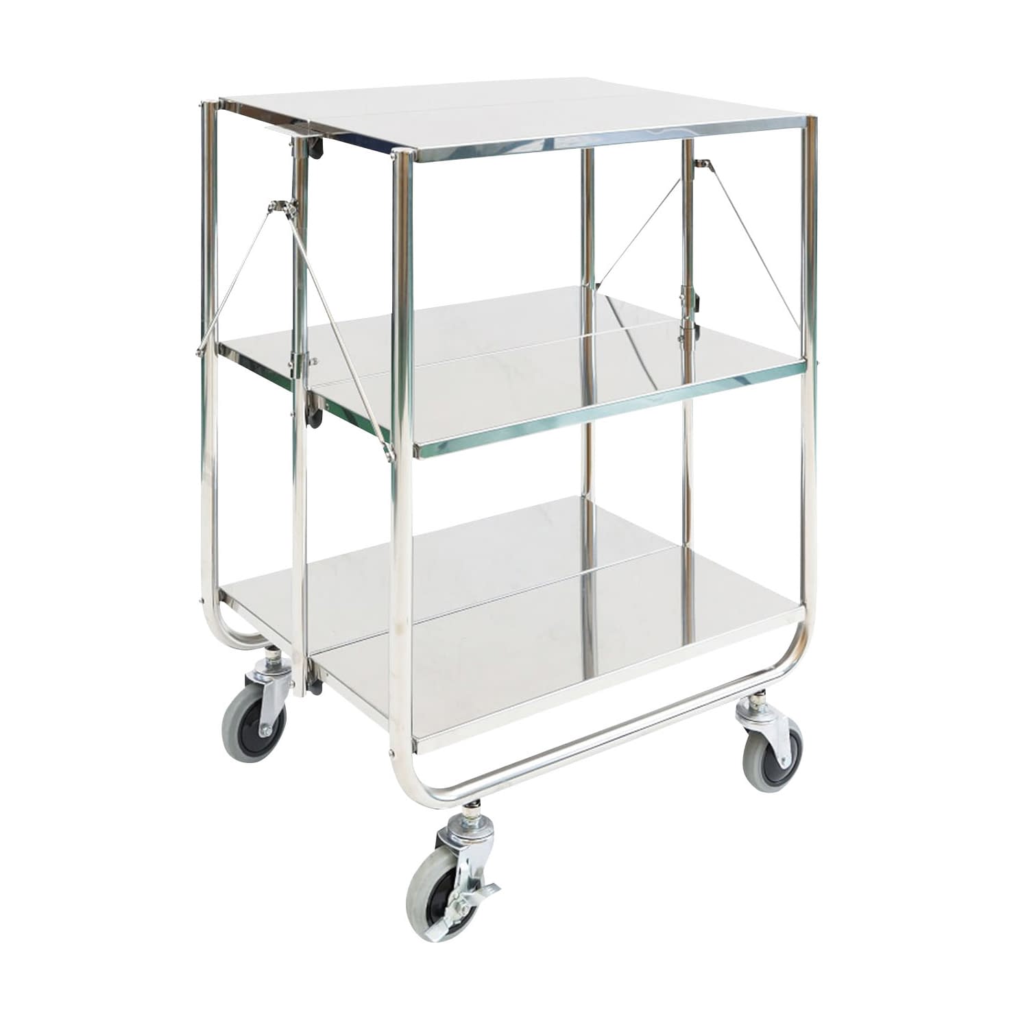 折りたたみワゴン(3段) 24-4223-00 金沢車輛 SG-53-3(680X455X890)