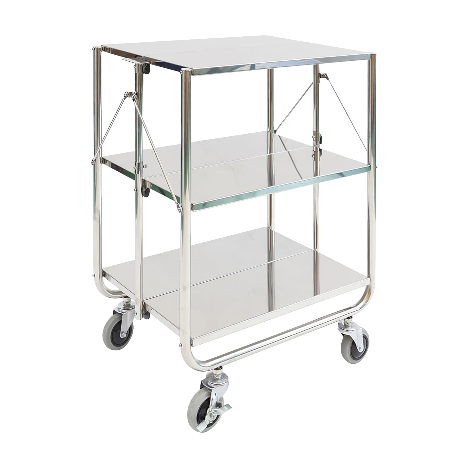 折りたたみワゴン(3段) 24-4223-01 金沢車輛 SG-54-3(780X455X890)