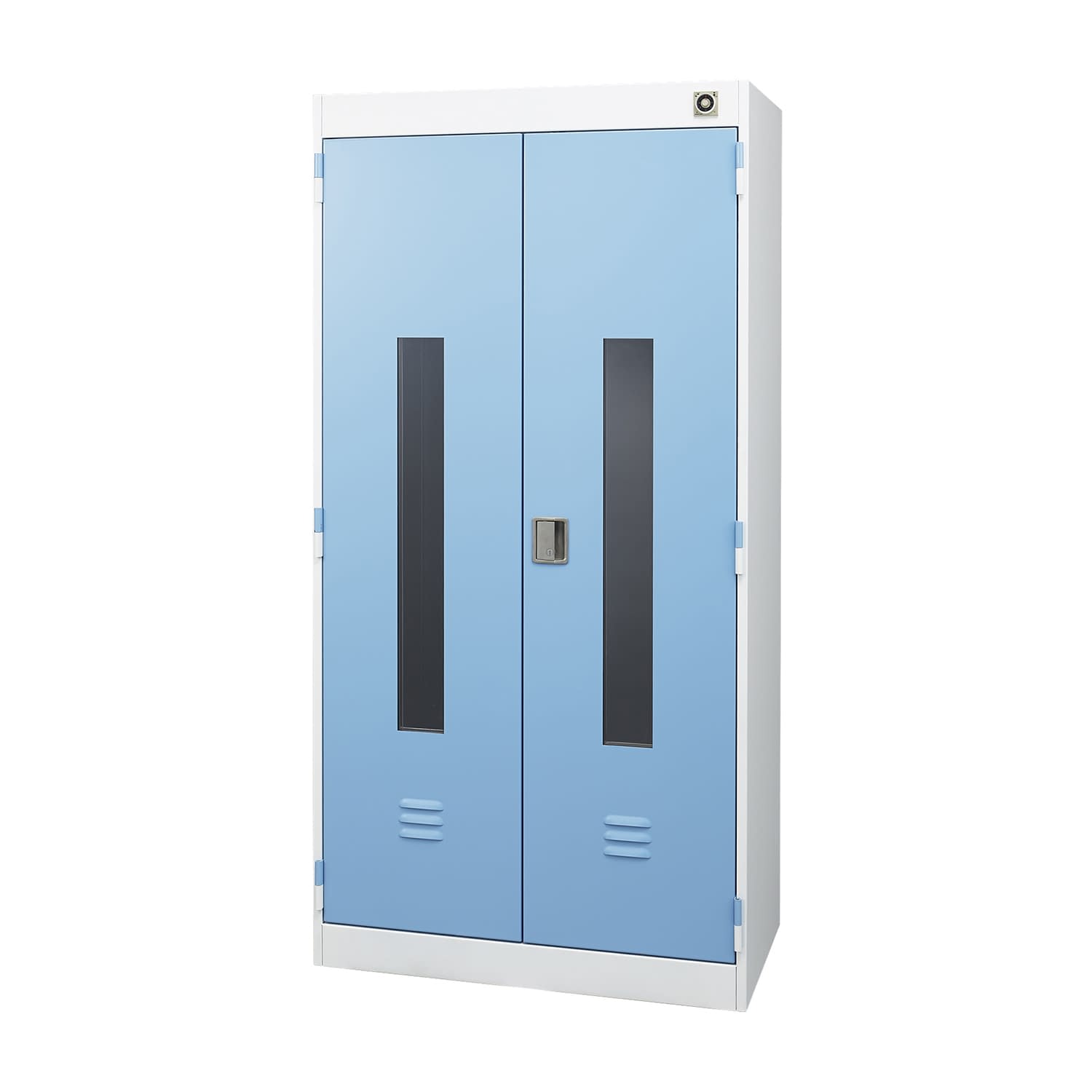 マイクロプラズマ殺菌消臭ロッカー 殺菌線保管庫 24-4002-00 MATSUYOSHI MY-1110SB(スカイブルー)