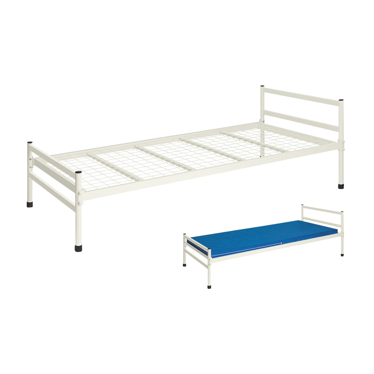 パイプベッド(MCベッド) 24-4275-00 高田ベッド製作所 TB-1165(98X207X67CM)