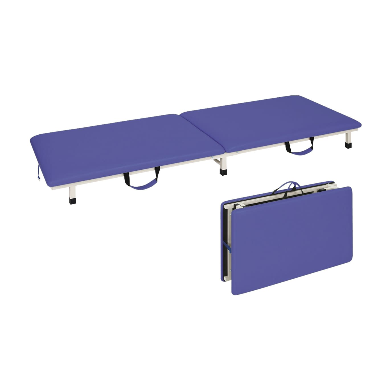 付添ポータブルベッド 24-4277-0006 ビニルレザーライトブルー 高田ベッド製作所 TB-1262(55X180X17CM)