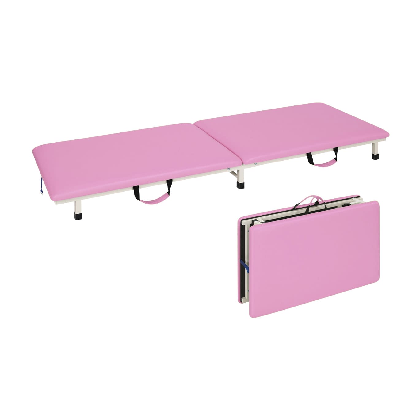 付添ポータブルベッド 24-4277-0007 ビニルレザーピンク 高田ベッド製作所 TB-1262(55X180X17CM)