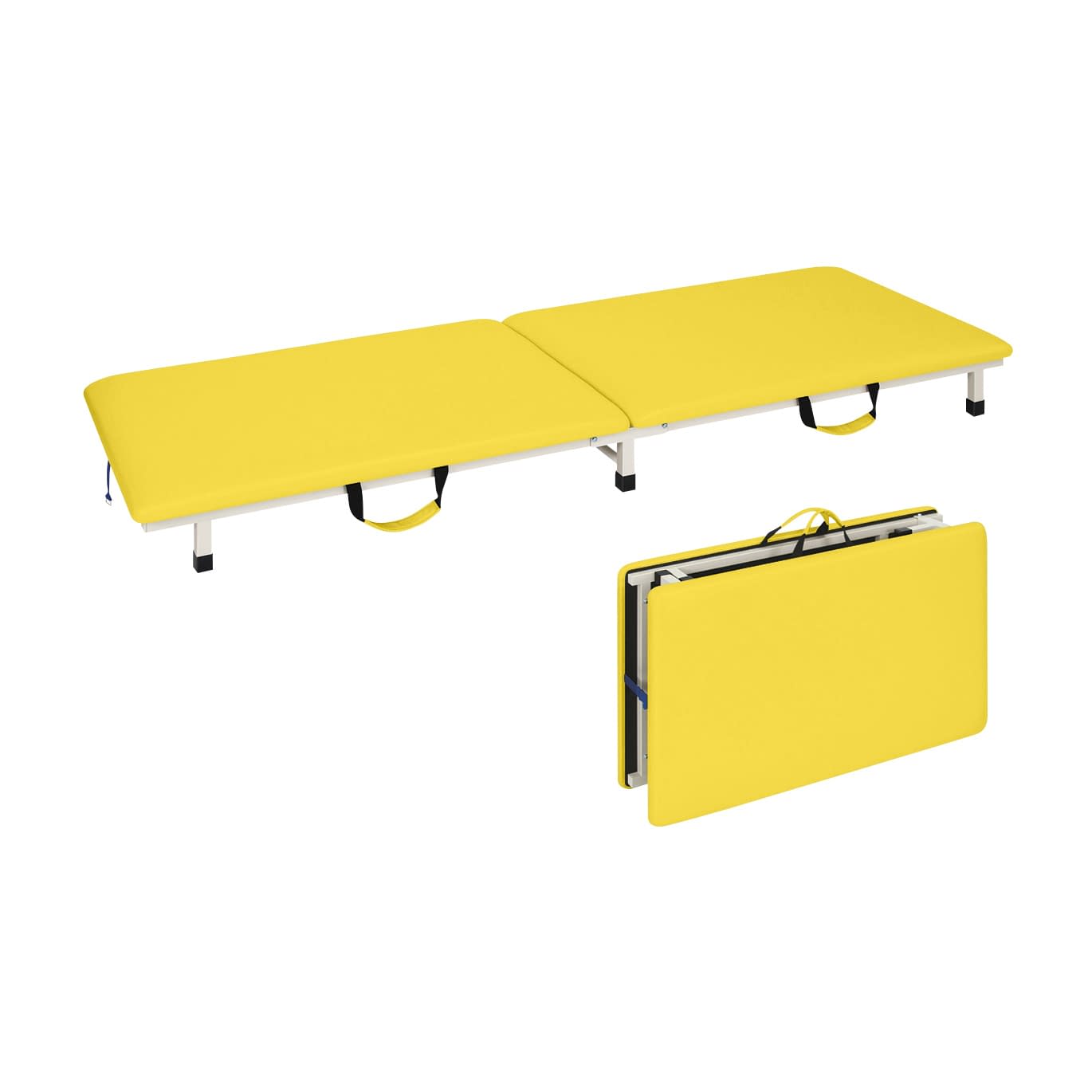 付添ポータブルベッド 24-4277-0008 ビニルレザーイエロー 高田ベッド製作所 TB-1262(55X180X17CM)