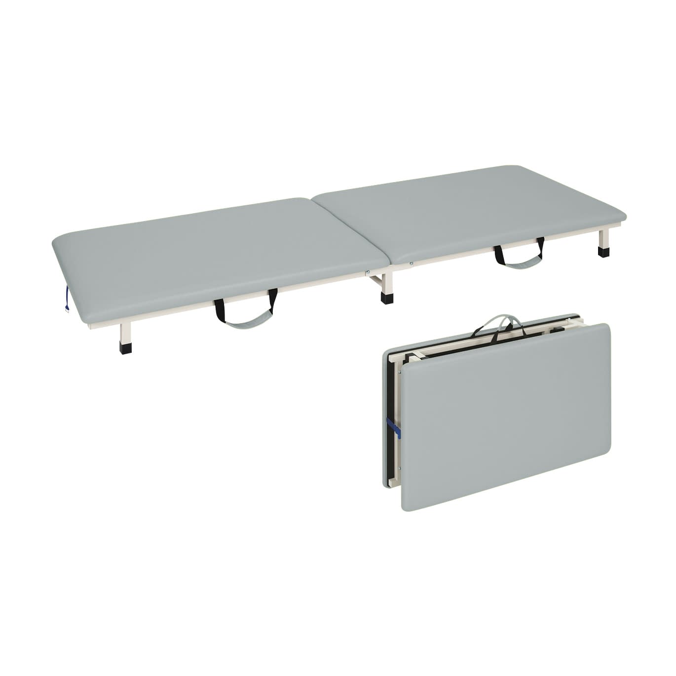 付添ポータブルベッド 24-4277-0009 ビニルレザーグレー 高田ベッド製作所 TB-1262(55X180X17CM)