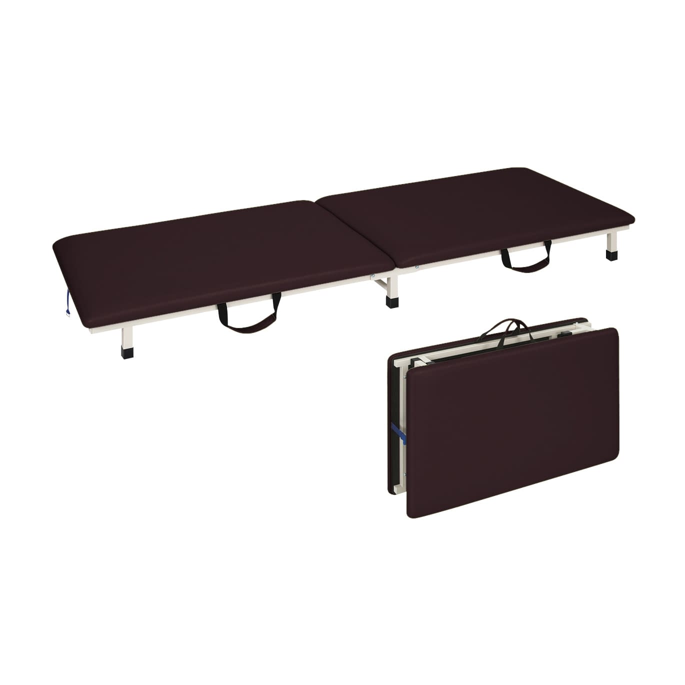 付添ポータブルベッド 24-4277-0104 ビニルレザー茶 高田ベッド製作所 TB-1262(60X190X17CM)