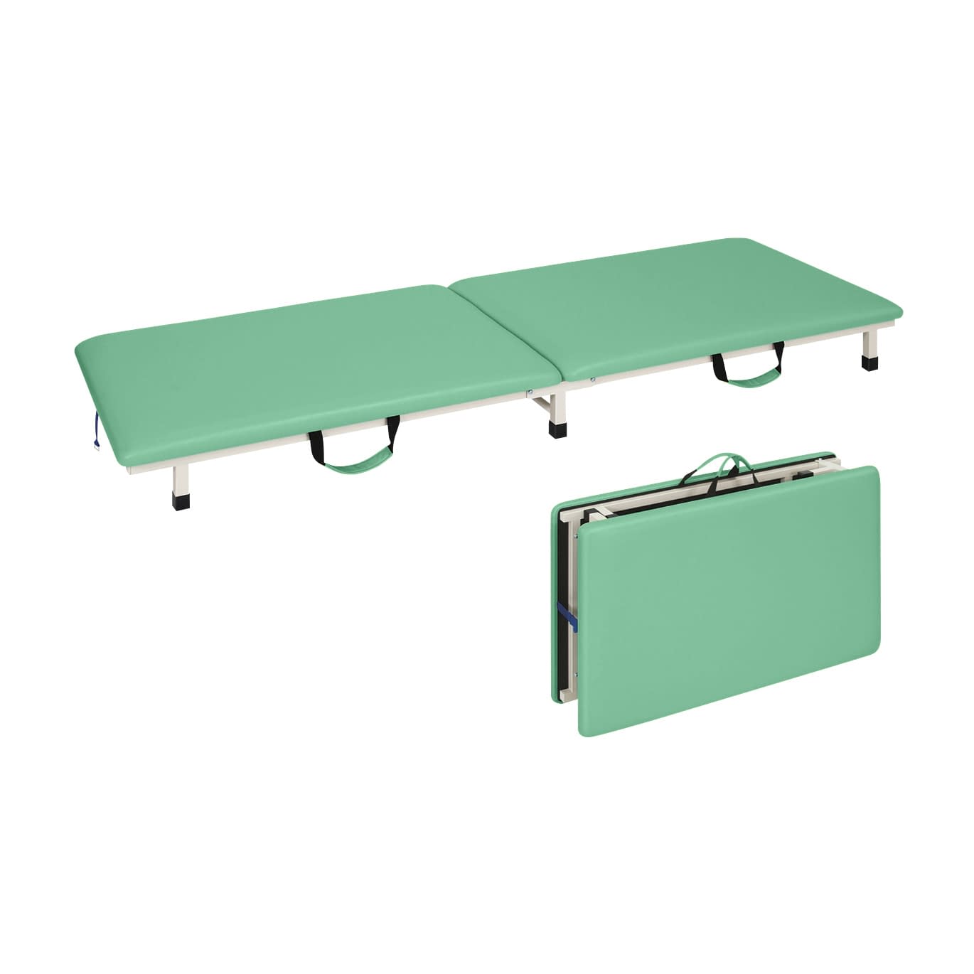 付添ポータブルベッド 24-4277-0105 ビニルレザーライトグリーン 高田ベッド製作所 TB-1262(60X190X17CM)