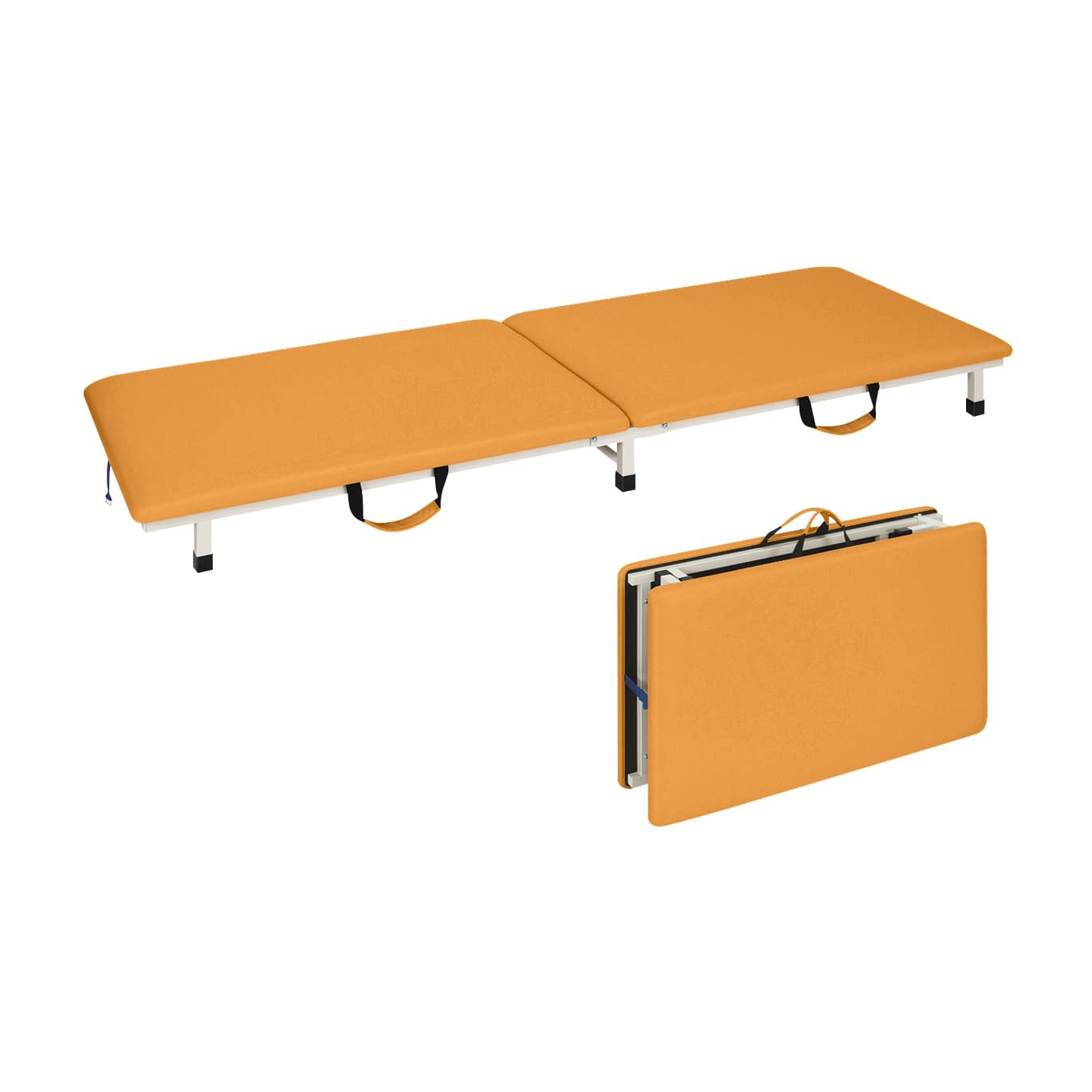 付添ポータブルベッド 24-4277-0110 ビニルレザーオレンジ 高田ベッド製作所 TB-1262(60X190X17CM)