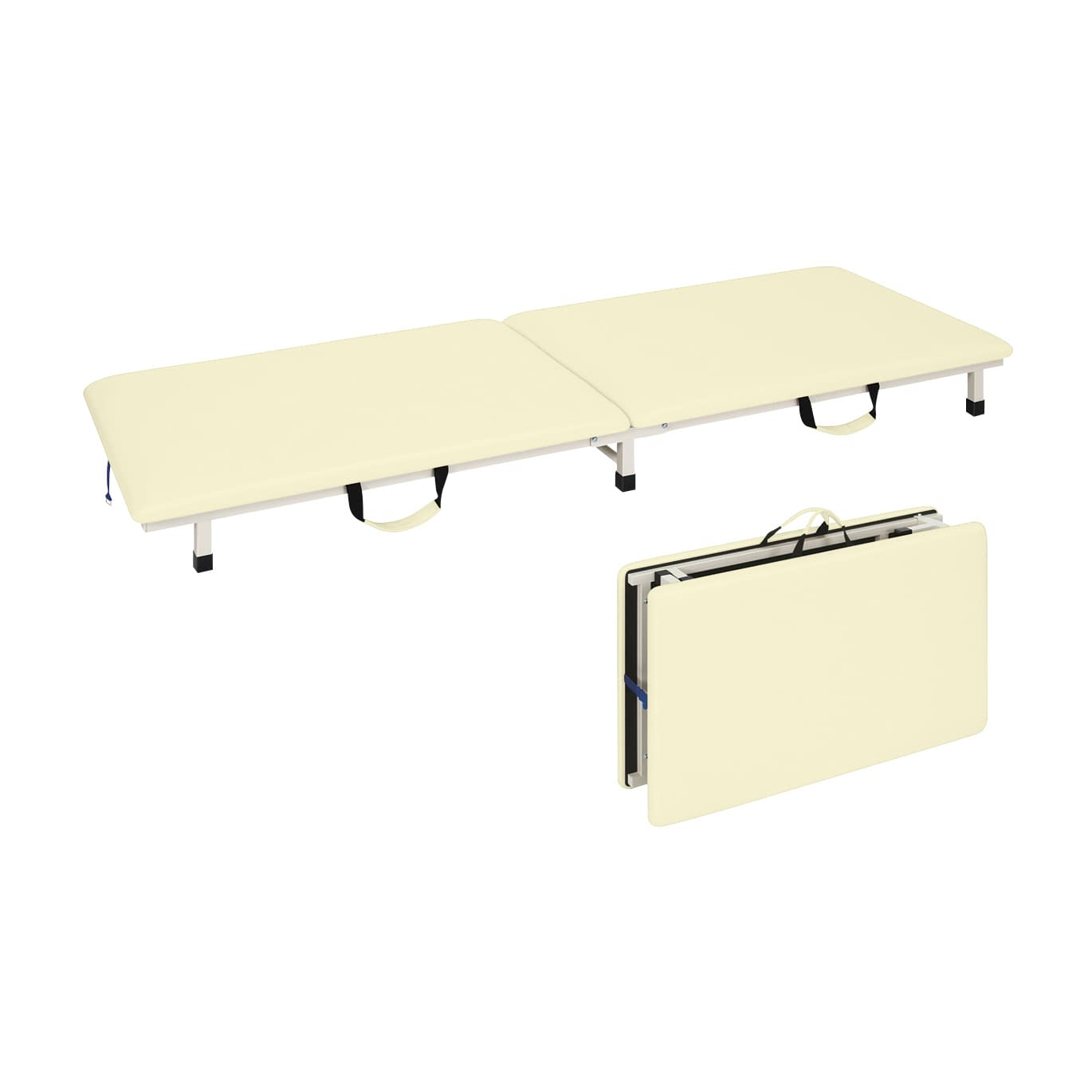 付添ポータブルベッド 24-4277-0113 ビニルレザークリーム 高田ベッド製作所 TB-1262(60X190X17CM)