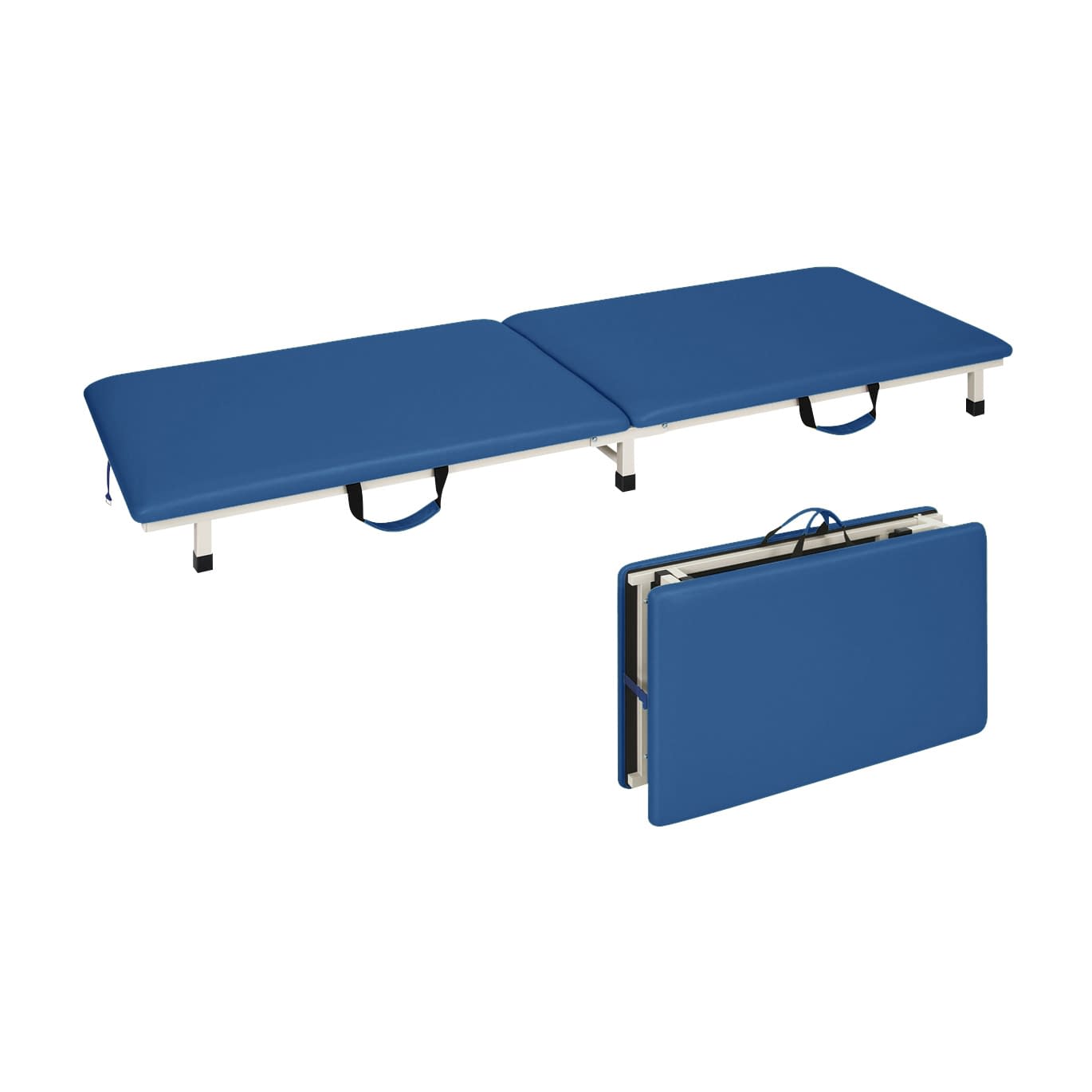 付添ポータブルベッド 24-4277-0116 ビニルレザーメディブルー 高田ベッド製作所 TB-1262(60X190X17CM)