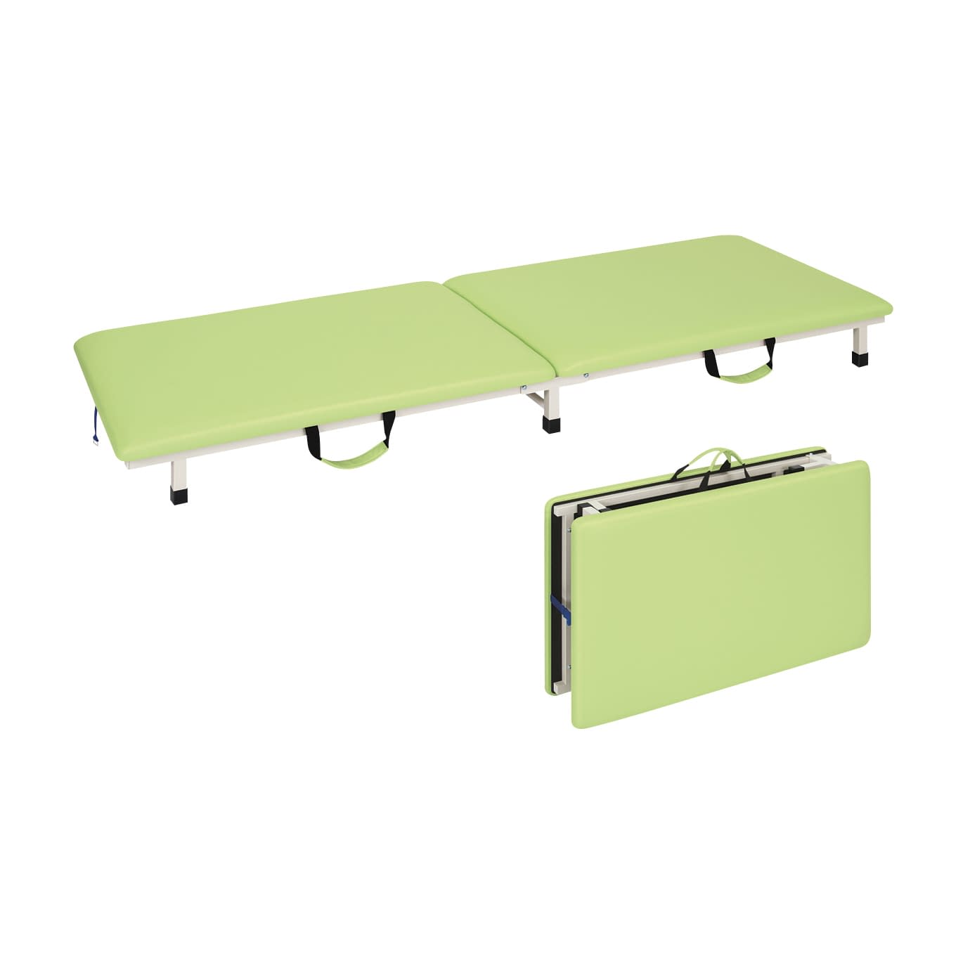 付添ポータブルベッド 24-4277-0118 ビニルレザーライムグリーン 高田ベッド製作所 TB-1262(60X190X17CM)