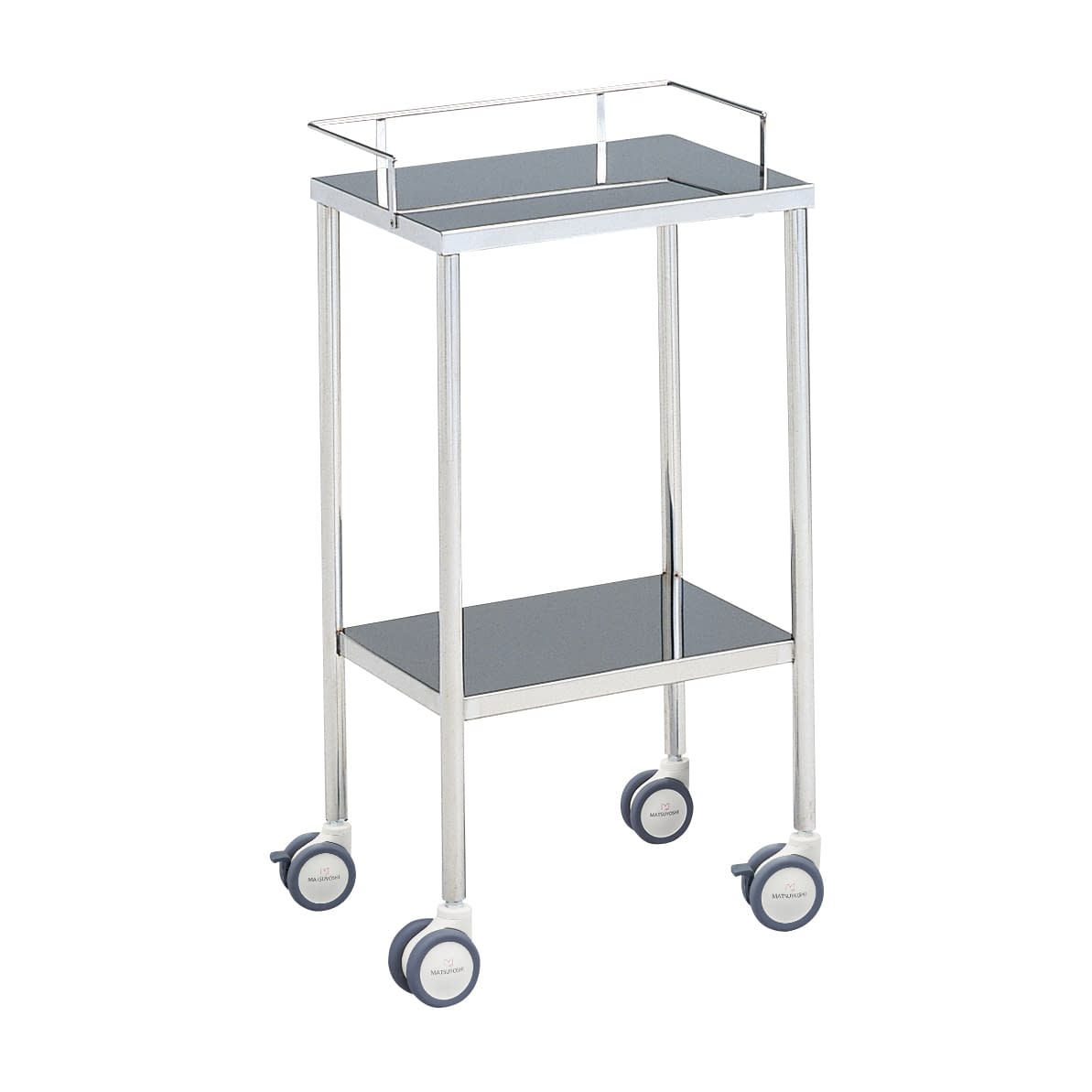 器械台 手摺付(φ75mm静音) 手摺付 カート(器械台) 01-2240-10 MATSUYOSHI MY-1014B(450X300X830