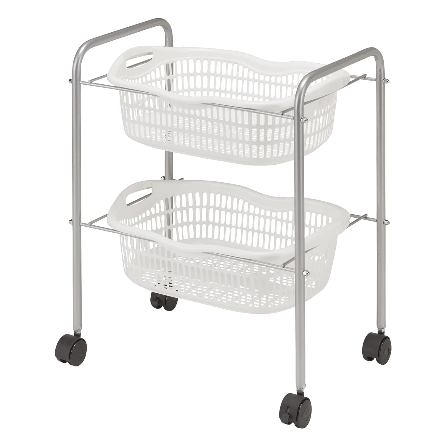 マツヨシSN脱衣カゴ(2段) 衣類カゴ 24-4501-00 MATSUYOSHI SN-BK03WH(ホワイト)